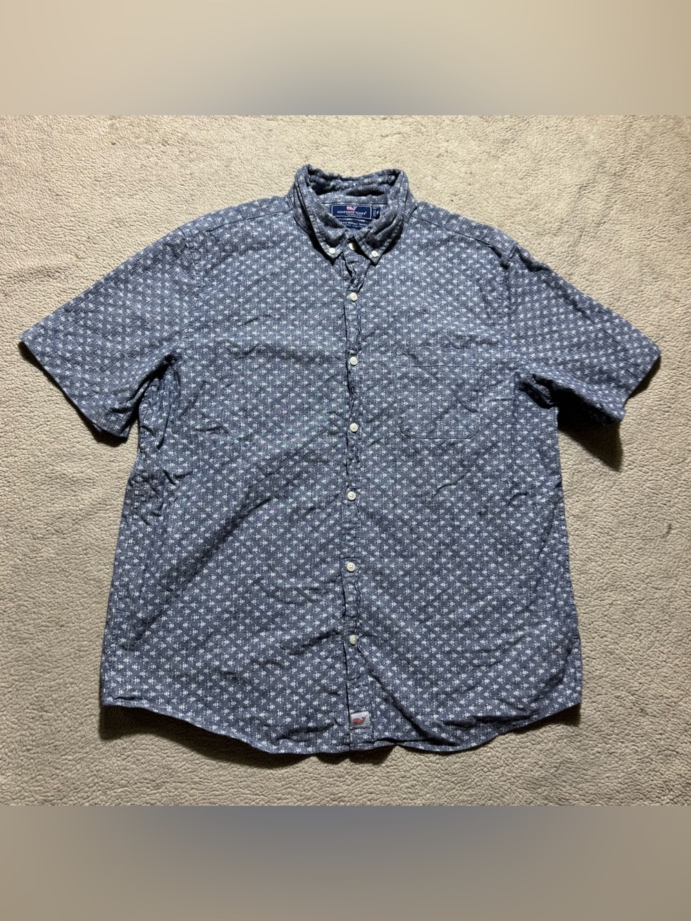 Vineyard Vines Shirt Mens XL Slim Fit Murray Shirt Button-Up Short Sleeve‎ Tee